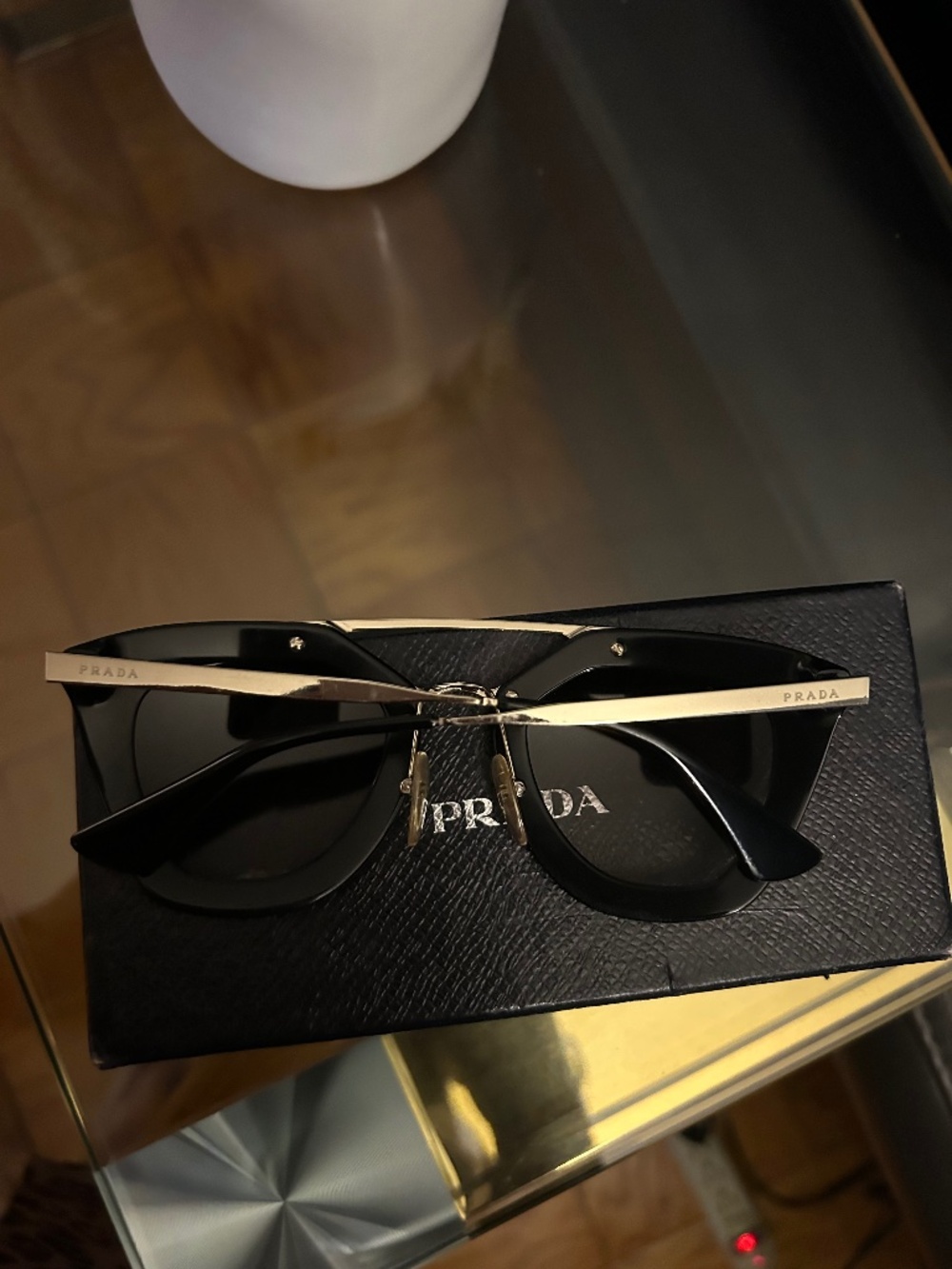 Prada Acetate Cinema Sunglasses SPR 09Q Black - Picture 4 of 10